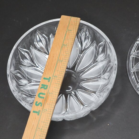 Vintage JOSKA Bleikristall Lead Crystal Candy Dish w/ Frosted Leaves & Lid Glass - Picture 6 of 12